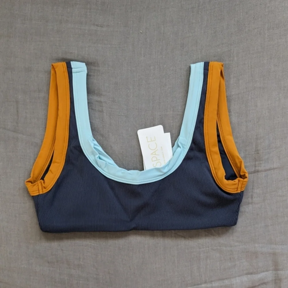 L*Space Lala Vacay Bikini Set Slate Sky Blue Inka Gold